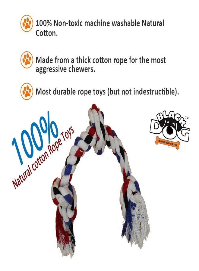 BLACK DOG Cotton Durable Dog Chew Rope Toy for Small to Medium Dogs (Colour May Vary) - Image 2